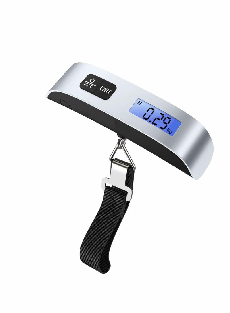 Luggage Scale Portable Digital Travel Suitcase Scales with Temperature Sensor, Tare Function, 50kg Electronic Balance Digital Luggage Hanging Scale