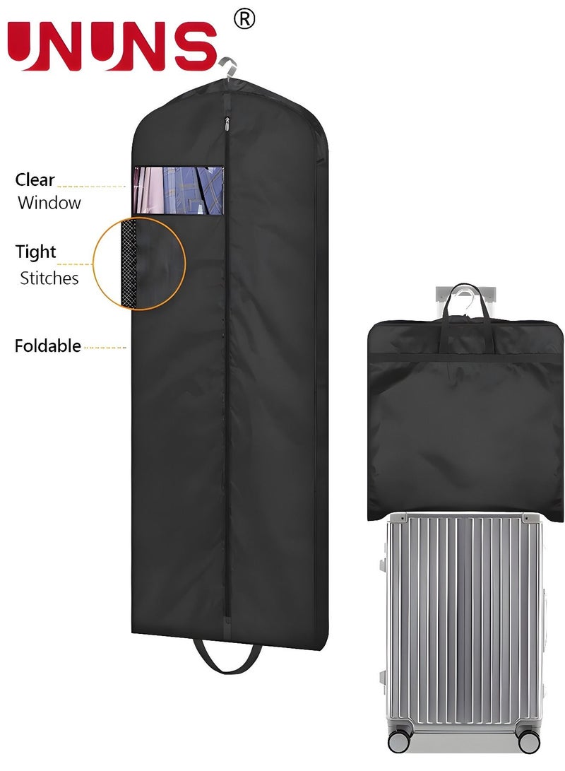 Clothes Dust Covers,3 Packs Foldable Hanging Garment Bags With Visible Window And Zip,4