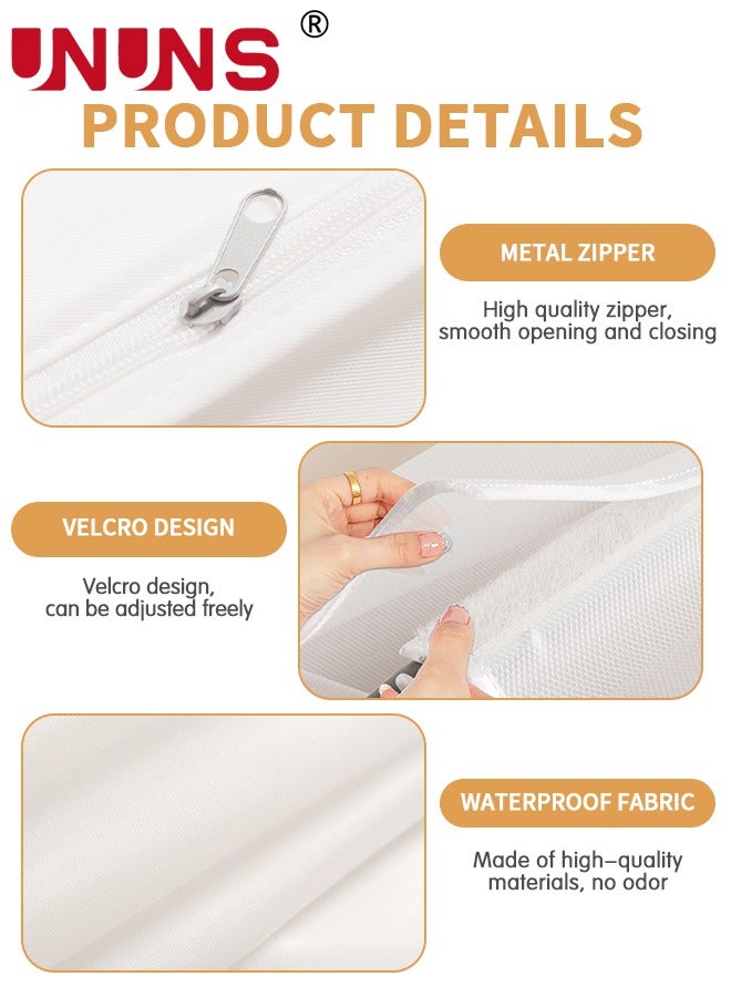 Hanging Garment Bags For Storage,48 Inch 2Pack Large Garment Rack Cover Suit Bags Organizer,Hanging Clothes Cover For Suit Coats Jackets Dress Closet Storage