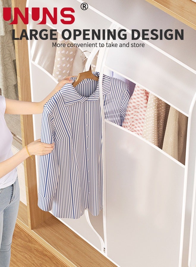Hanging Garment Bags For Storage,48 Inch 2Pack Large Garment Rack Cover Suit Bags Organizer,Hanging Clothes Cover For Suit Coats Jackets Dress Closet Storage