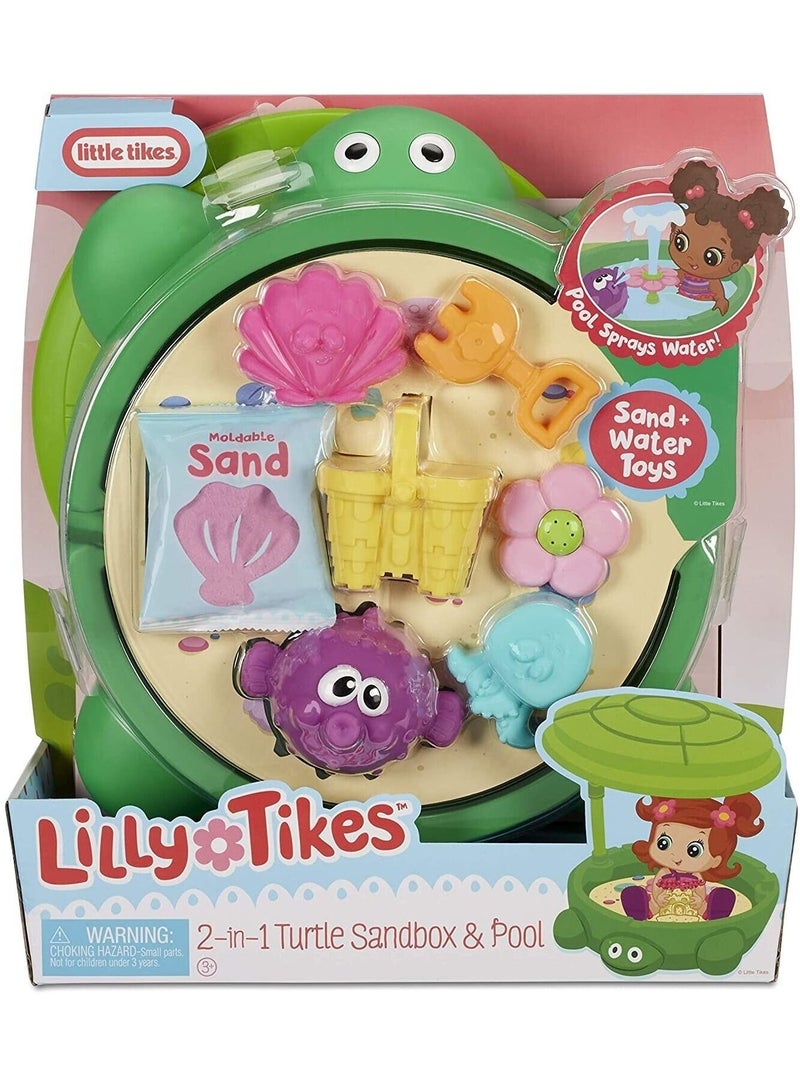 2-in-1 Lilly Tikes Turtle Sandbox Set