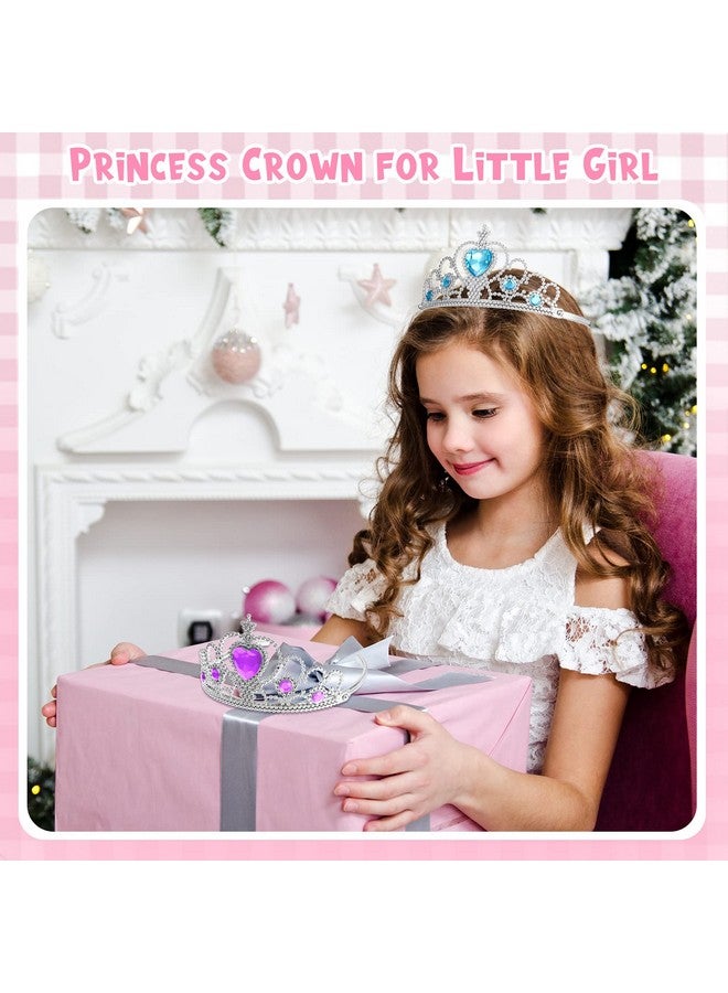 48 Pieces Tiara Crown Set Dress Up Princess Crown Princess Tiaras Girls Rhinestone Tiara For Little Girls Plastic Crown Princess Toddler Costume Birthday Party Accessories Play Favors 3 Colors