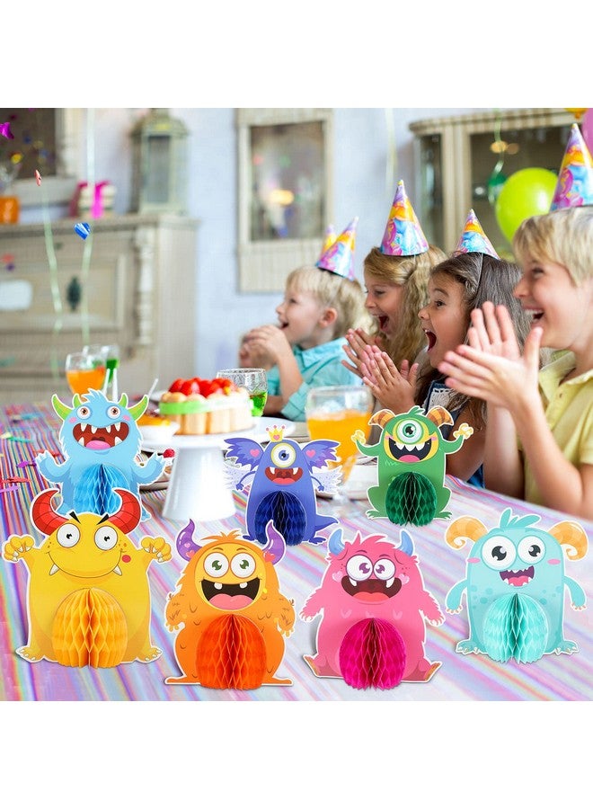 9 Sets Monster Honeycomb Centerpieces Little Monster Party Table Decorations Monsters Themed Birthday Party Supplies Baby Shower Party Favors Birthday Party Centerpiece Table Toppers Decor For Kids