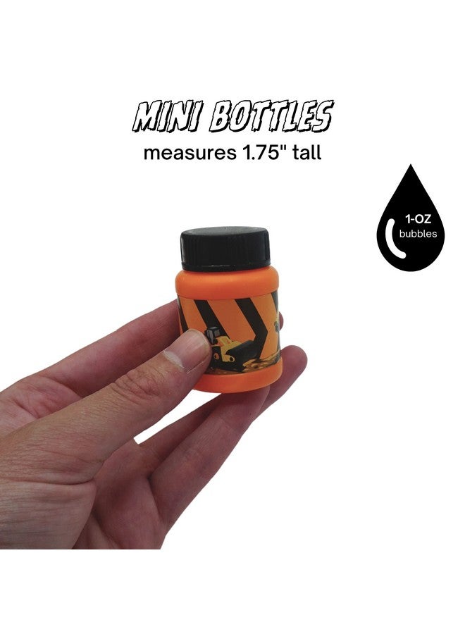 24 Pack Construction Themed Mini Bubbles Party Favors For Kids 1 Fl Oz. Construction Birthday Party Supplies Dump Truck Decorations Goodie Bag Fillers Bulk Bubble Bottles For Kids Summer Toys