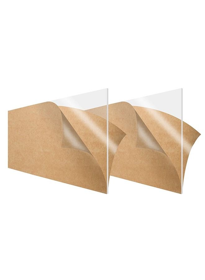 LAMSIT IBDAA Acrylic Sheet 3mm Thick Pack of 2 (Rectangle, Clear)