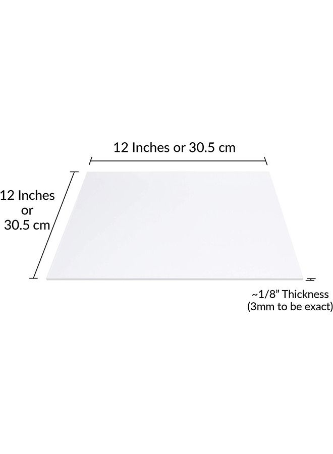 LAMSIT IBDAA Acrylic Sheet 3mm Thick Pack of 2 (Rectangle, Clear)