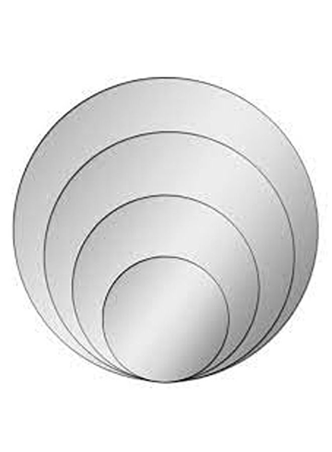 LAMSIT IBDAA Acrylic Circles 3mm Thick 16 Pack 8 Inch Silver Mirror