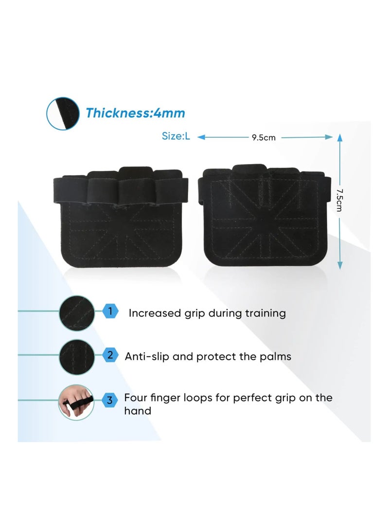 Fitness Gym Grip Pads for Weightlifting Powerlifting Cross Training Exercise Deadlift4 Finger Loop Gym Workout Gloves for Men & Women The Gripper Palm Protection