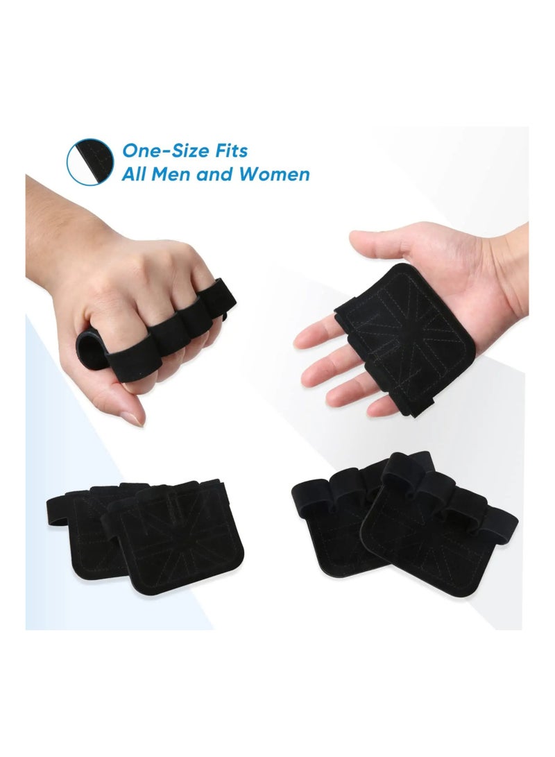 Fitness Gym Grip Pads for Weightlifting Powerlifting Cross Training Exercise Deadlift4 Finger Loop Gym Workout Gloves for Men & Women The Gripper Palm Protection