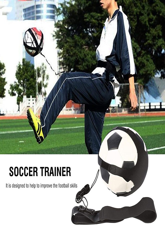 Football Kick Trainer Volleyball Training Equipment Kick Throw Trainer with Belt and Elastic Rope Universal Football Solo Trainer Football Training Aid for Beginners Professional Athletes