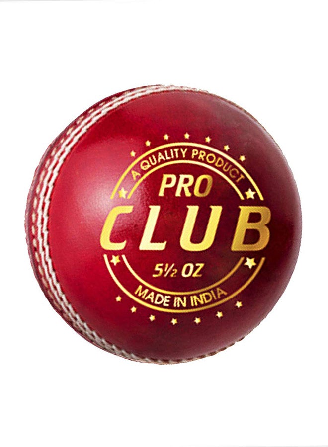 Pro Club Cricket Leather Ball | Water Proofed Leather Ball | Suitable for Practice Game | Tournament Game | Top Quality Cork