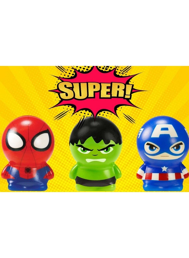 Marvel Avengers & Spiderman Squishy Foam Ball (3 Fidget Balls) Superhero Stress Ball Squishy Toys For Kids & Adults. Stress Relief Slow Rise Squeeze Fidget Toys. Bulk Gifts. Abc68113