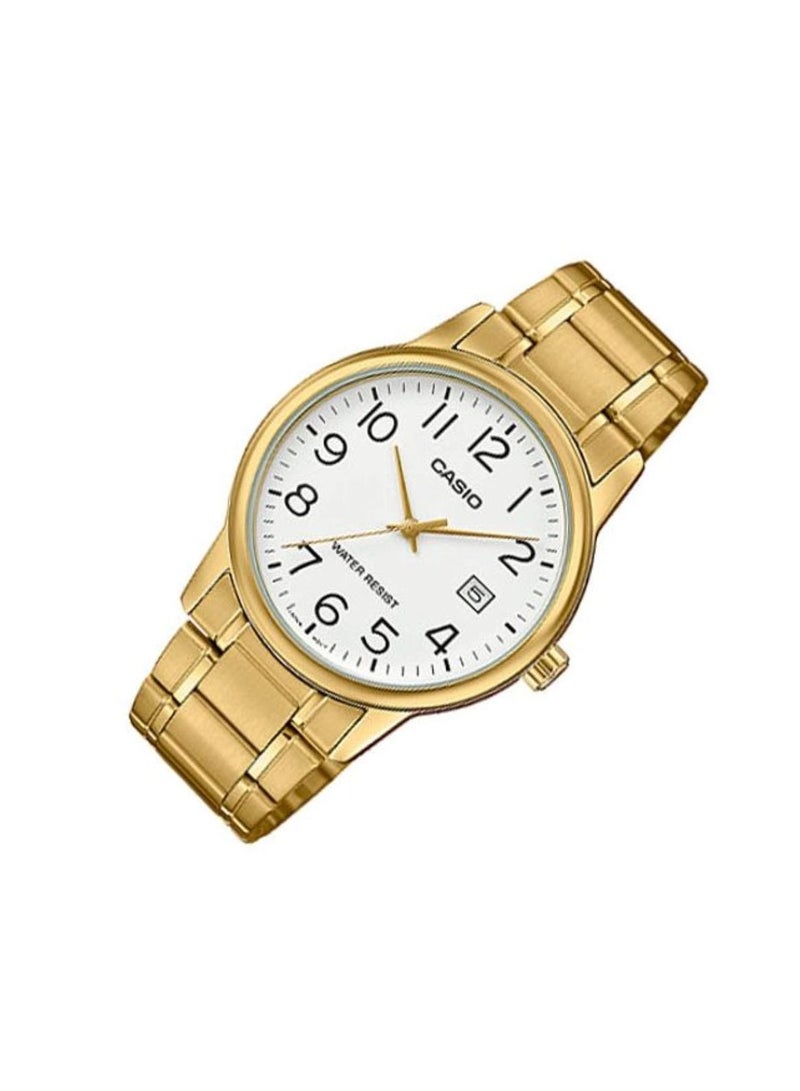 Casio Unisex Stainless Steel Gold Band Analog Watch MTP/LTP-V002G-7B2