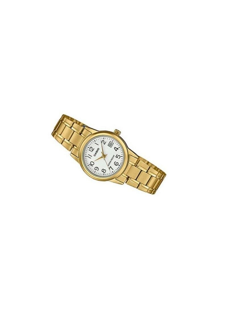 Casio Unisex Stainless Steel Gold Band Analog Watch MTP/LTP-V002G-7B2