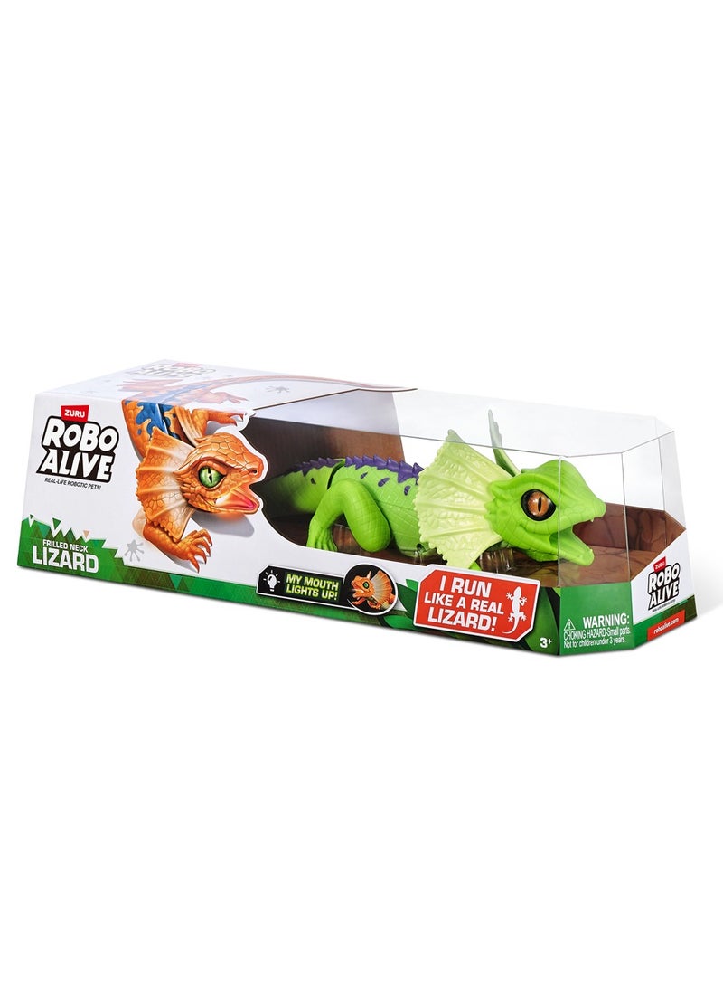 ZURU ROBO ALIVE Robotic Pet Frilled Neck LIZARD for Ages 3+ (Green)