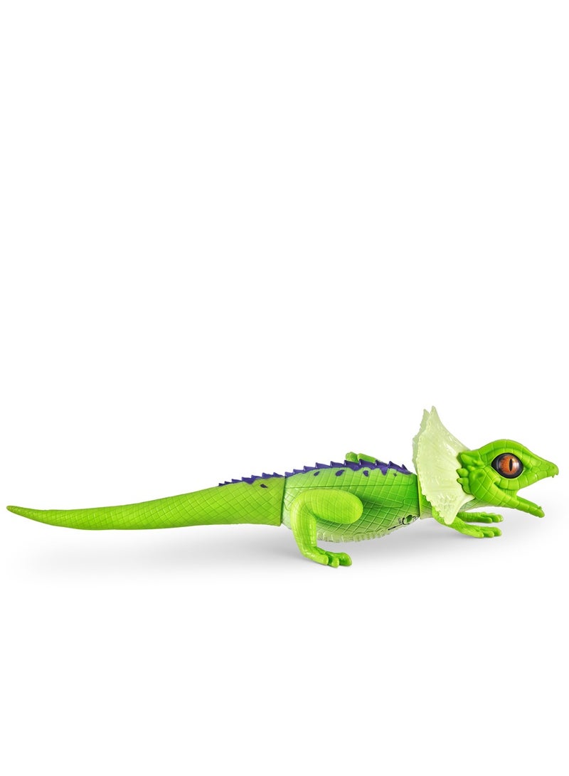 ZURU ROBO ALIVE Robotic Pet Frilled Neck LIZARD for Ages 3+ (Green)