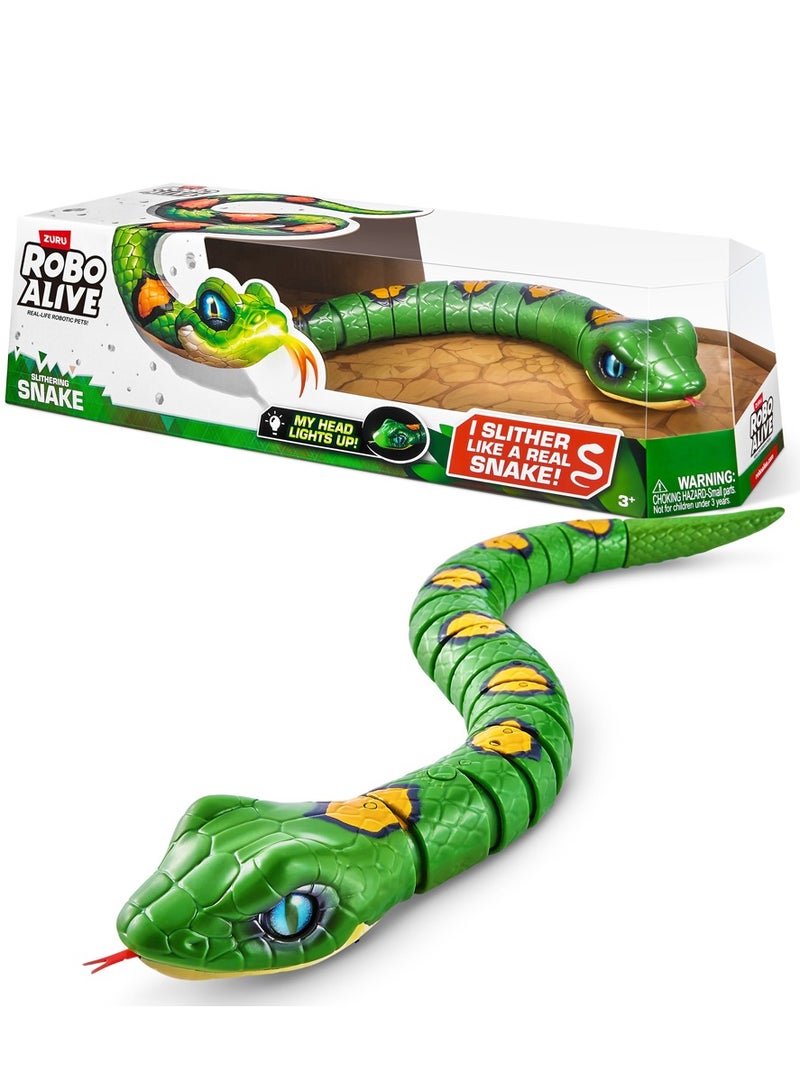 ZURU ROBO ALIVE Robotic Pet Slithering SNAKE for Ages 3+ (Green)