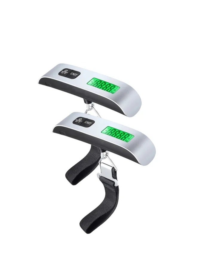 2 Pcs 50kg/0.1kg Portable Mini Precision Digital Luggage Scale Travel Scale Digital Electronic Scale