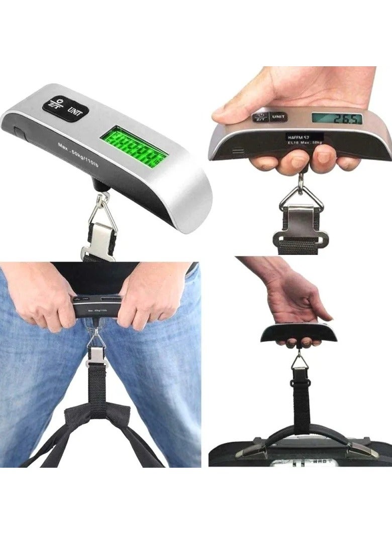 2 Pcs 50kg/0.1kg Portable Mini Precision Digital Luggage Scale Travel Scale Digital Electronic Scale