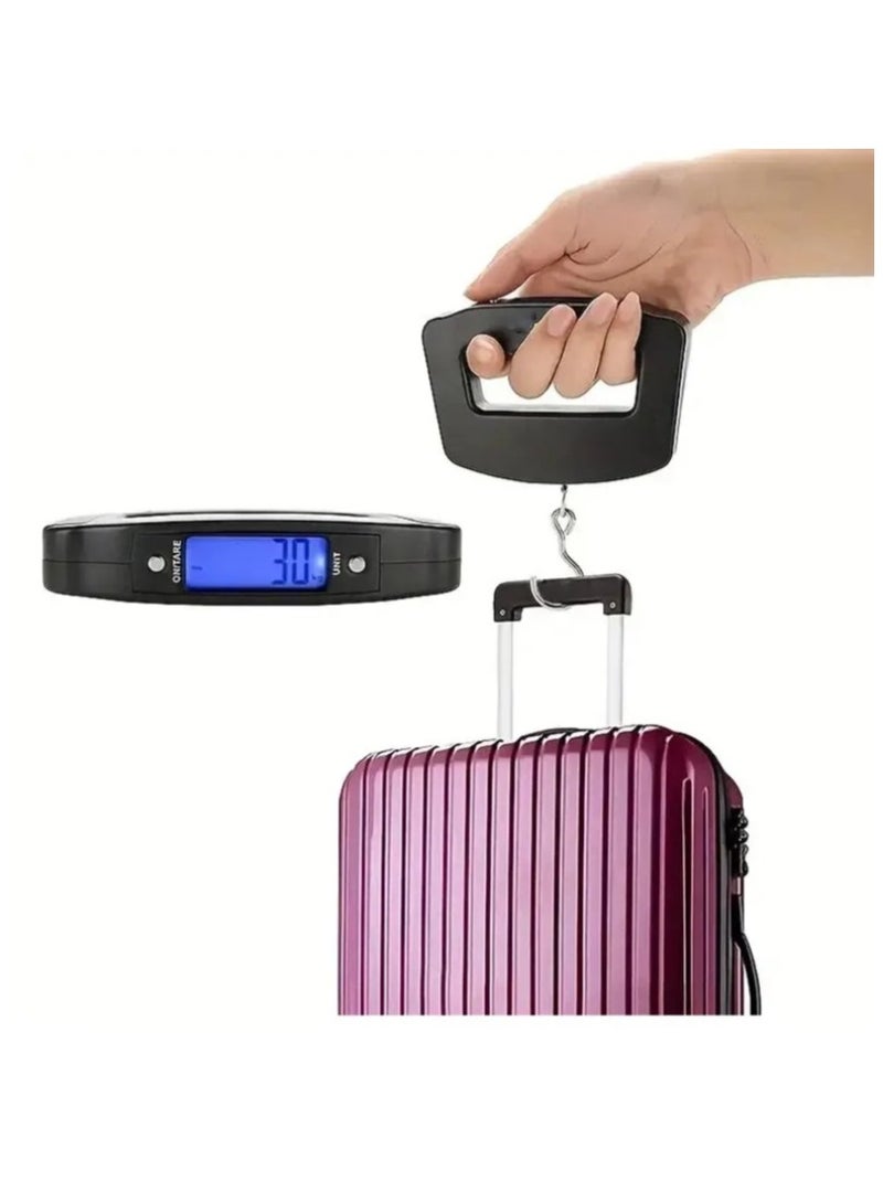 50Kg Portable Electronic Travel Luggage Scale Handheld Hook Scale