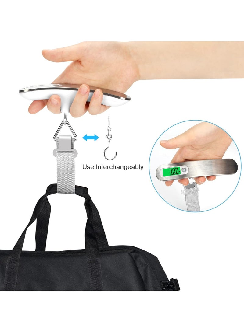 Luggage Scale High Precision Luggage Weight Scale Portable Suitcase Scale Digital Handheld Electronic 110 Lb/ 50Kg Digital Hanging Scale for Travel with Hook