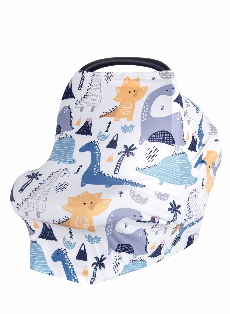 Baby Car Seat Cover, Nursing Cover for Breastfeeding, Carseat Canopy Boys and Girls, Infant Stroller 360° Full Privacy Breastfeeding Coverage, Shower Gifts