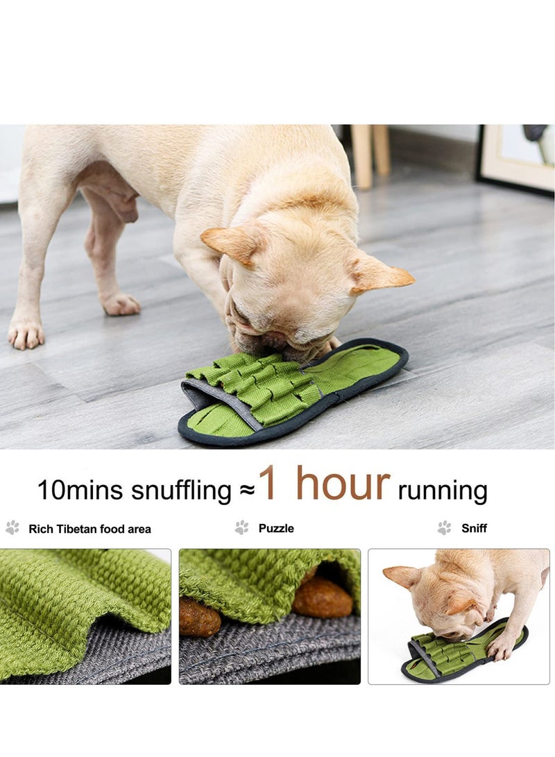 Dog Toys, Slippers Shaped Pet Toys, Dog Toys for Boredom,  Interactive Squeaky Toys for Small Medium Dogs, Training Toy with Function for Puzzle, Food Hunting Stress Relief (Green)