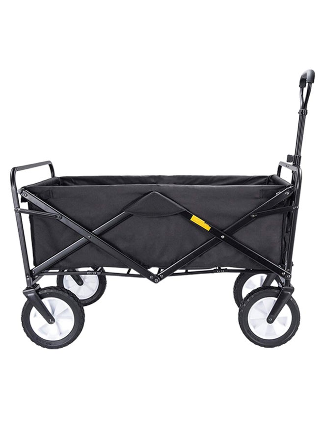 Foldable Rotary Handle Luggage Trolley Black