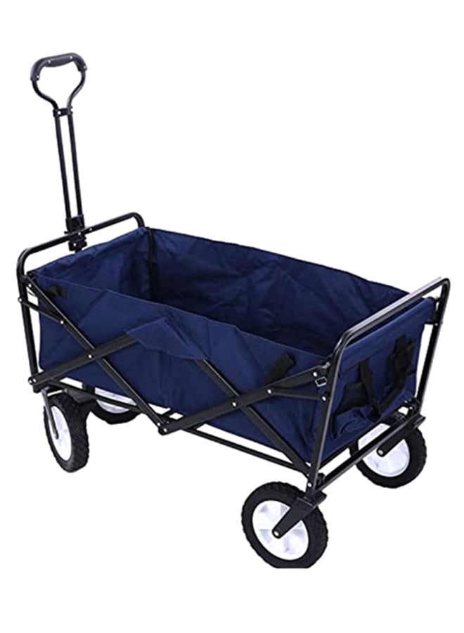Foldable Rotary Handle Luggage Trolley Blue/Black