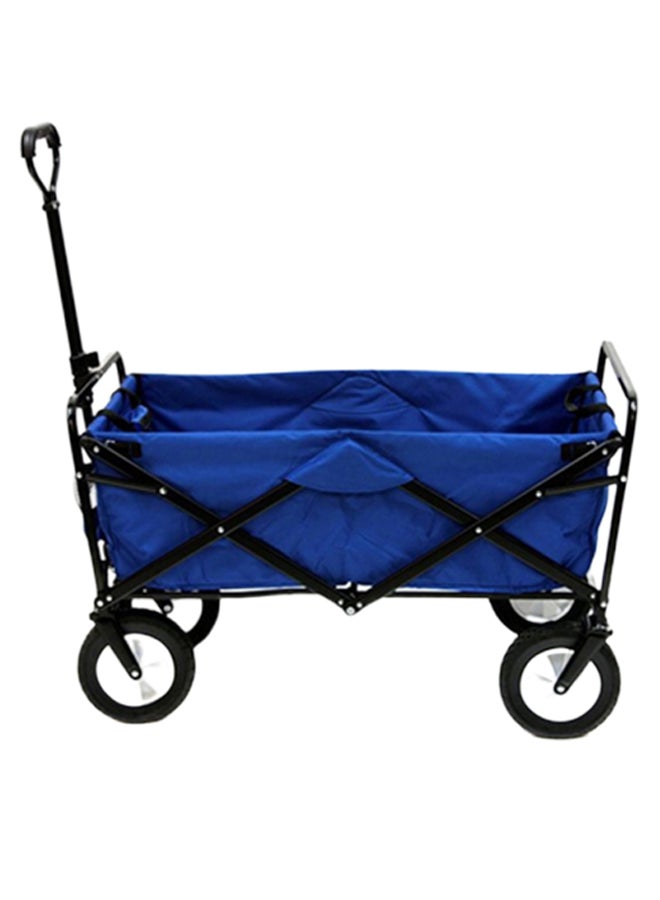Foldable Rotary Handle Luggage Trolley Blue/Black
