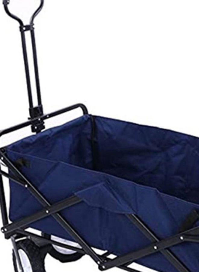 Foldable Rotary Handle Luggage Trolley Blue/Black