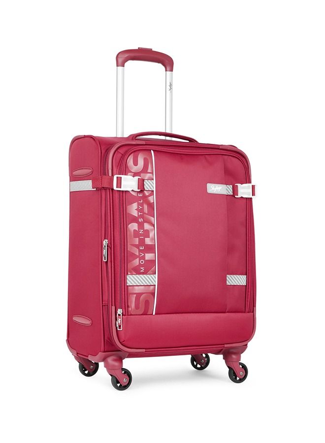 4 WHEELS SKYBAGS SNAZZY CARMINE RED SOFTSIDE CABIN TROLLEY BAG - SK STSNAH59CRD