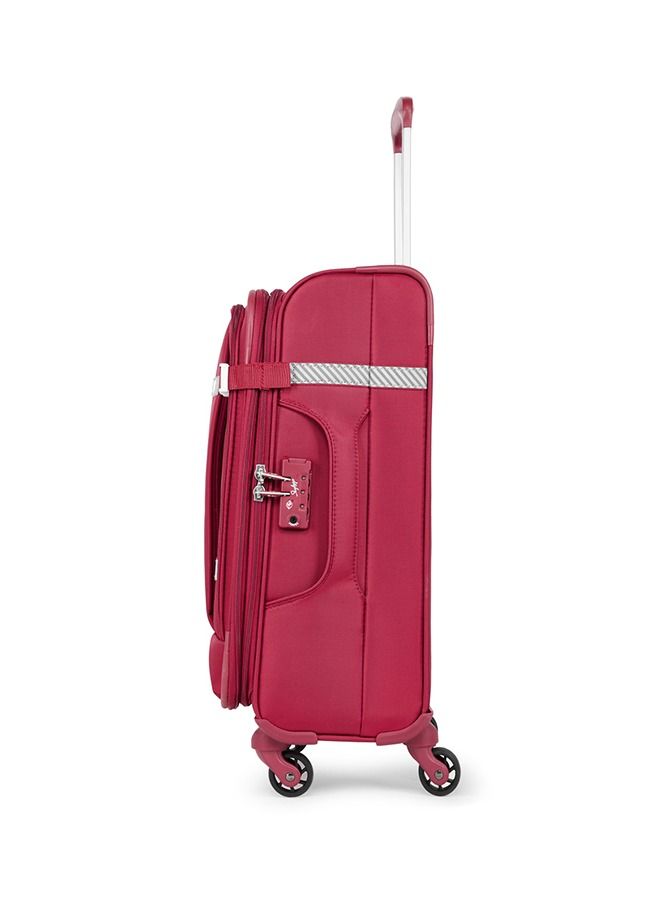 4 WHEELS SKYBAGS SNAZZY CARMINE RED SOFTSIDE CABIN TROLLEY BAG - SK STSNAH59CRD