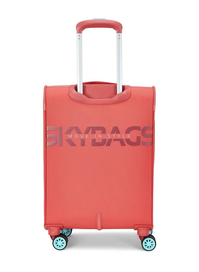 8 WHEELS SKYBAGS VANGUARD PLUS CORAL SOFTSIDE CABIN TROLLEY BAG - SK STVAPW59COR