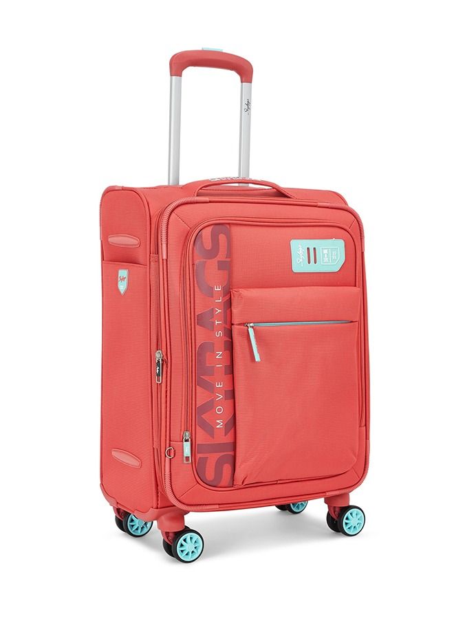 8 WHEELS SKYBAGS VANGUARD PLUS CORAL SOFTSIDE CABIN TROLLEY BAG - SK STVAPW59COR