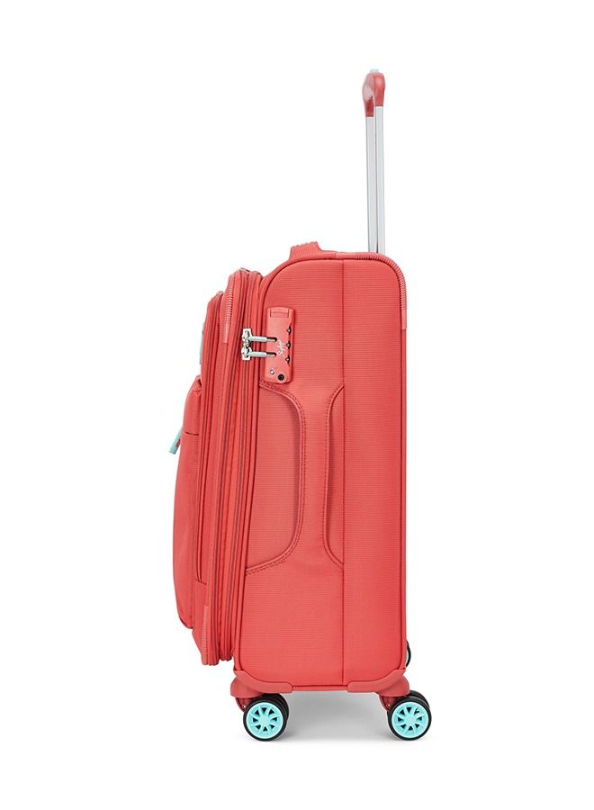 8 WHEELS SKYBAGS VANGUARD PLUS CORAL SOFTSIDE CABIN TROLLEY BAG - SK STVAPW59COR