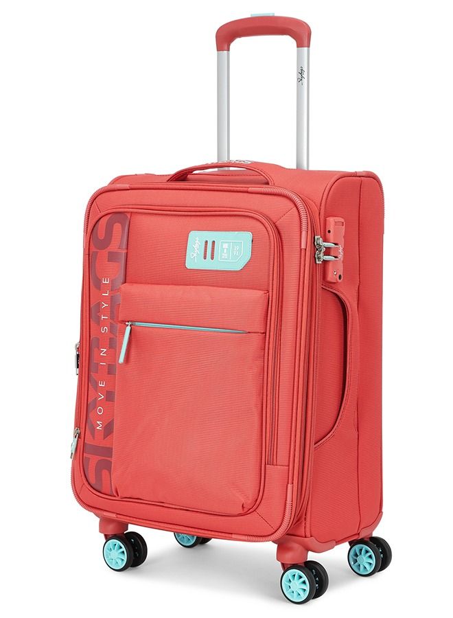 8 Wheels Skybags Vanguard Plus Orange Softside Medium Trolley Bag - SK STVAPW71COR