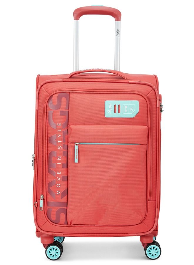 8 Wheels Skybags Vanguard Plus Orange Softside Medium Trolley Bag - SK STVAPW71COR