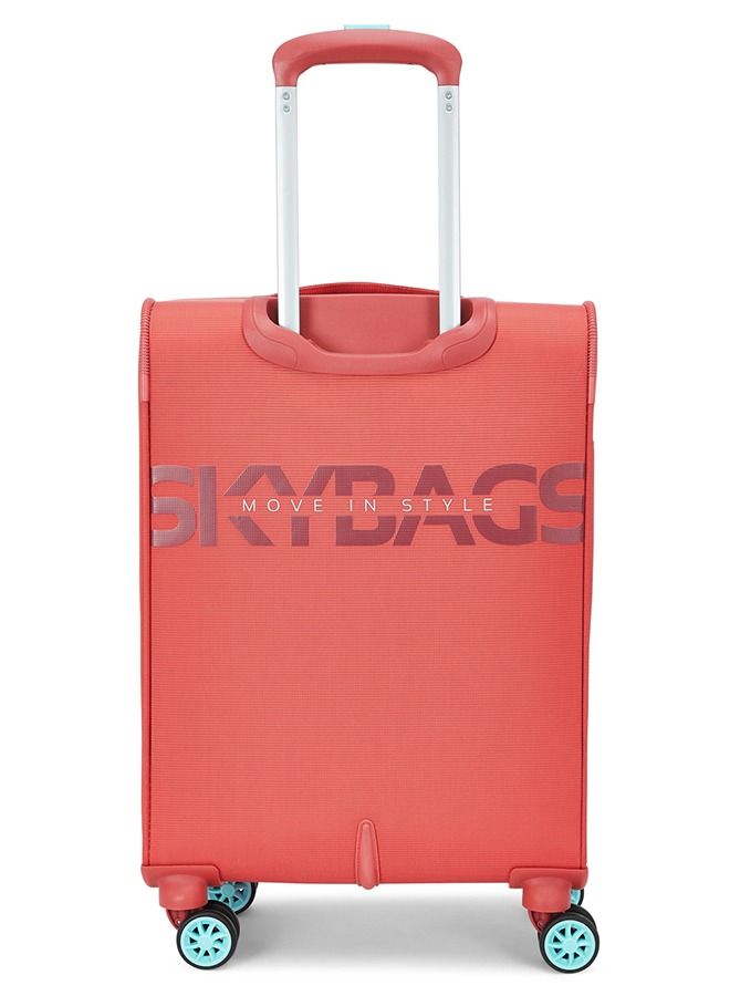 8 Wheels Skybags Vanguard Plus Orange Softside Medium Trolley Bag - SK STVAPW71COR