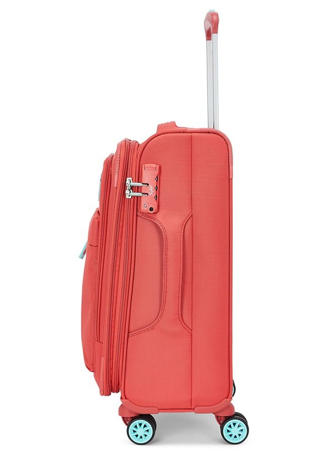 8 Wheels Skybags Vanguard Plus Orange Softside Medium Trolley Bag - SK STVAPW71COR