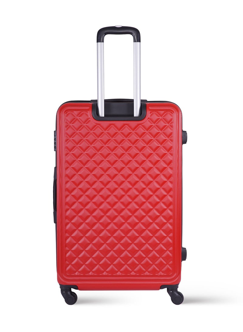Retro Cabin Size ABS Hardside Spinner Luggage Trolley 20 Inch Red