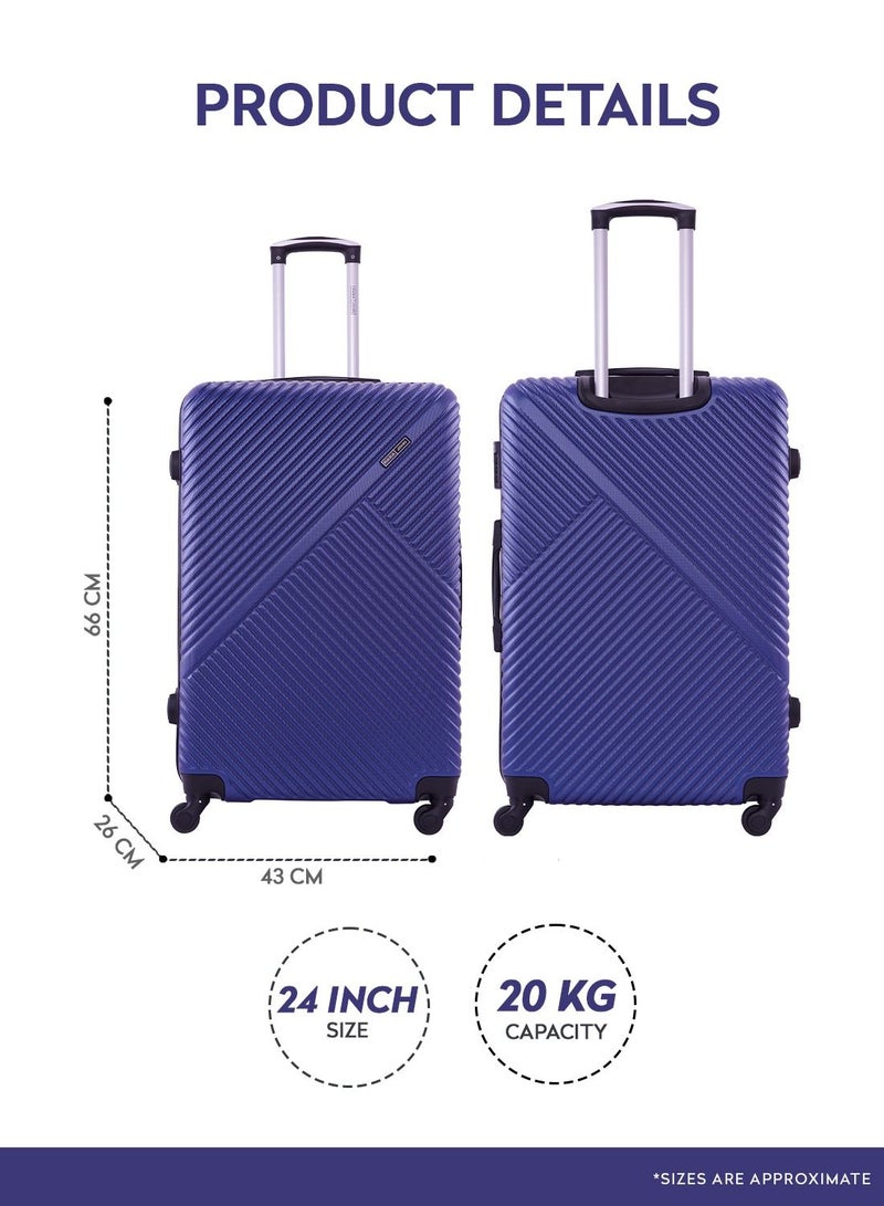 Vizro Cabin Size ABS Hardside Spinner Luggage Trolley 20 Inch Navy