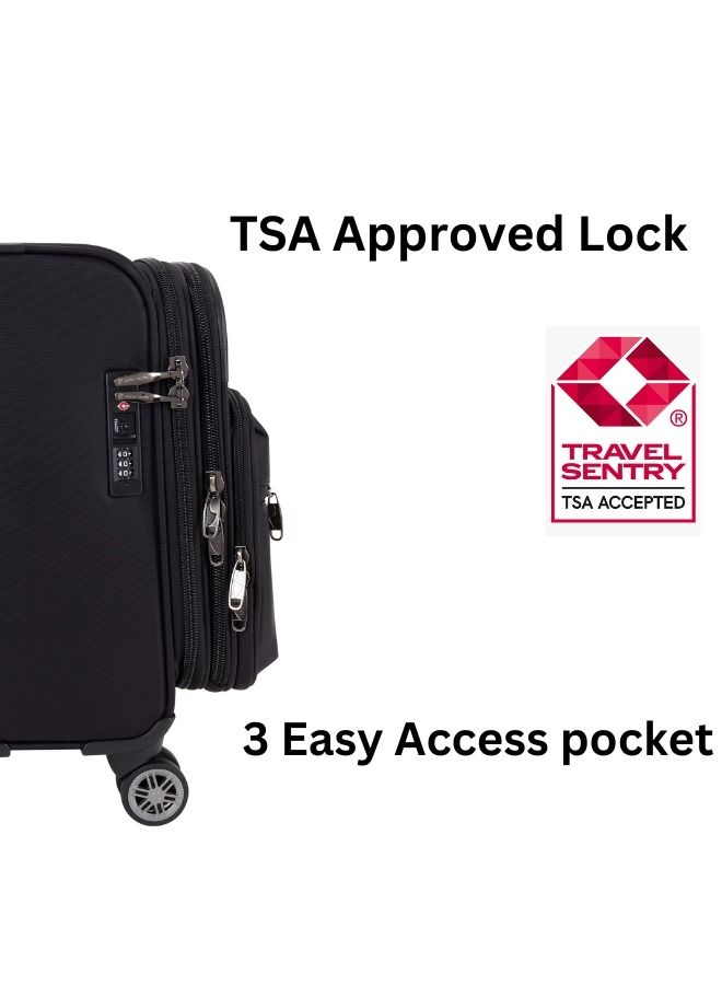 Rolling Laptop Case, Pilot Business Bag for Travel And Office, TSA Approved Lock
