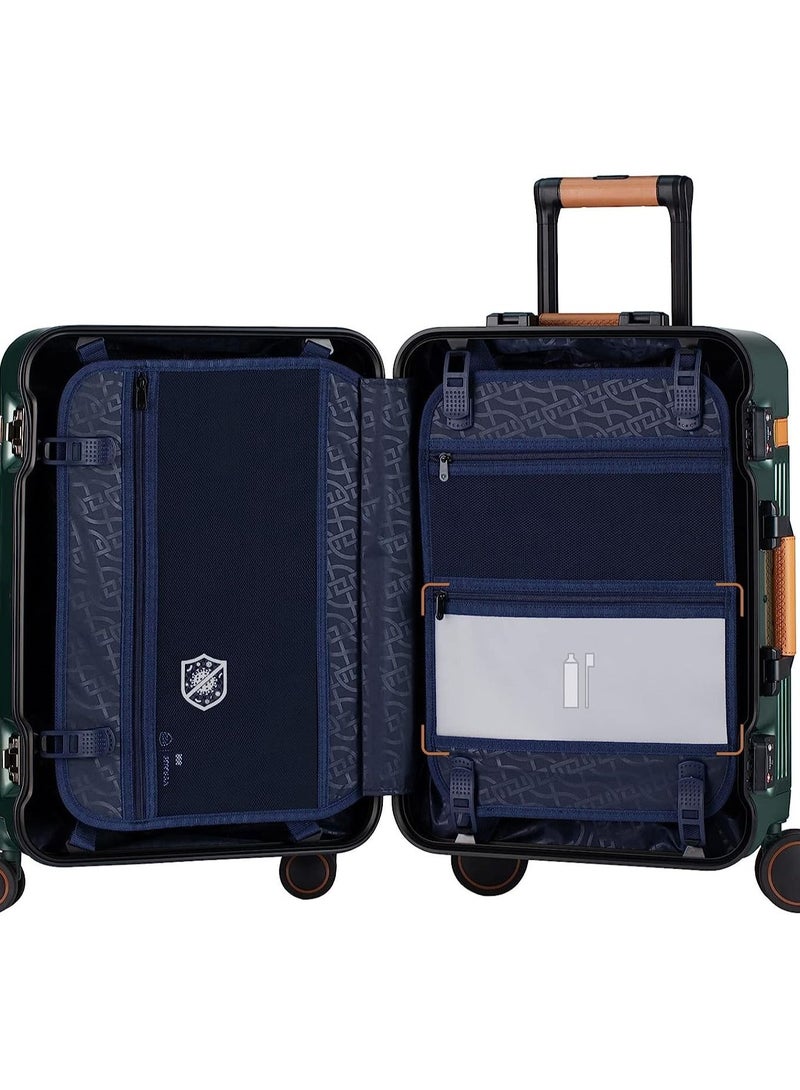 Aluminum Carry On 20 Inch Suitcase Hardside Spinner Luggage