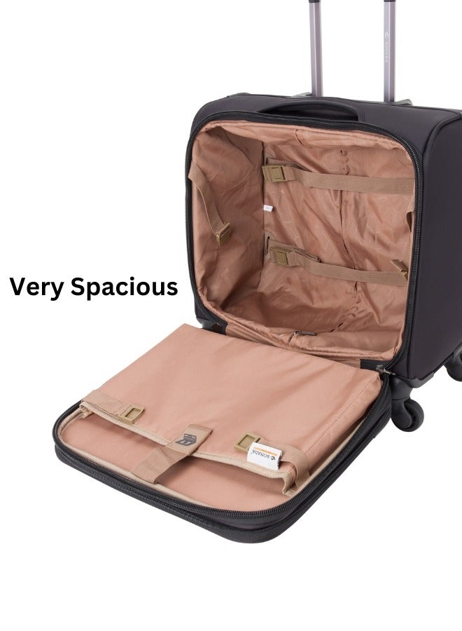 Premium Rolling Laptop Bag TSA Approved 4 Wheeled Pilot Case Trolley with RFID Pockets