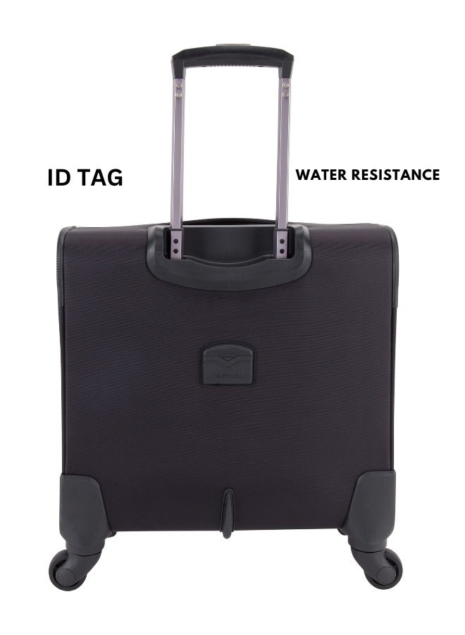 Premium Rolling Laptop Bag TSA Approved 4 Wheeled Pilot Case Trolley with RFID Pockets