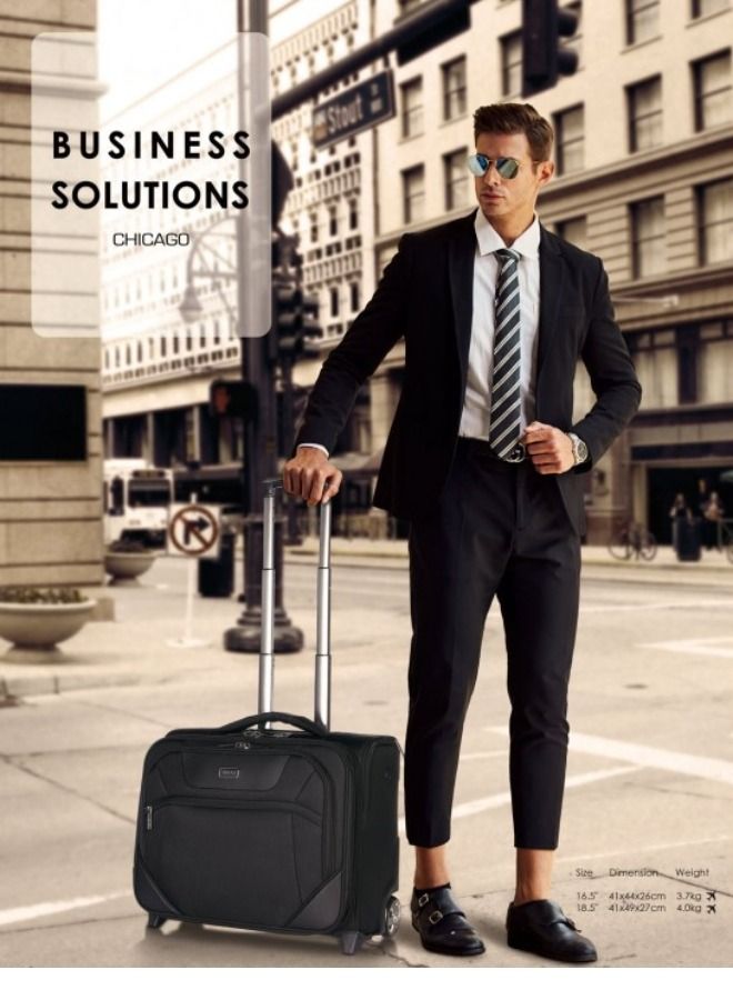 Rolling Laptop Case, Pilot Business Bag for Travel And Office, TSA Approved Lock