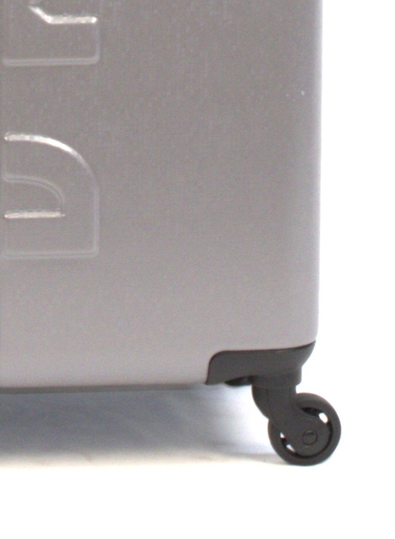 DKNY Front & Center  Hardside Luggage on Wheels for Unisex | Ultra Lightweight ABS on with Spinner Double Wheels 4 Color Silver