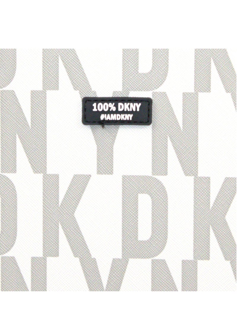DKNY Signature Strip 2.0 SoftSide Luggage on Wheels for Unisex | Ultra Lightweight ABS on with Spinner Double Wheels 4 Color GREIGE/YELLOW