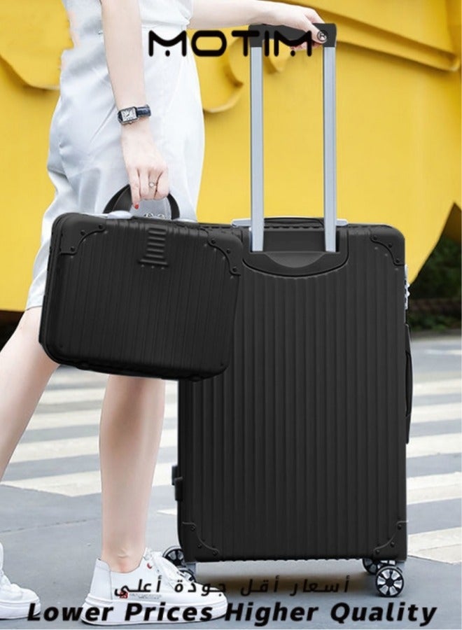 2PCS Boarding Carry-on Luggage Sets Expandable PP Hard Shell Clearance Luggage with Spinner Wheels TSA Lock and Hard Side Lightweight Durable Carry-on Suitcase Set for Long Distance Travel
